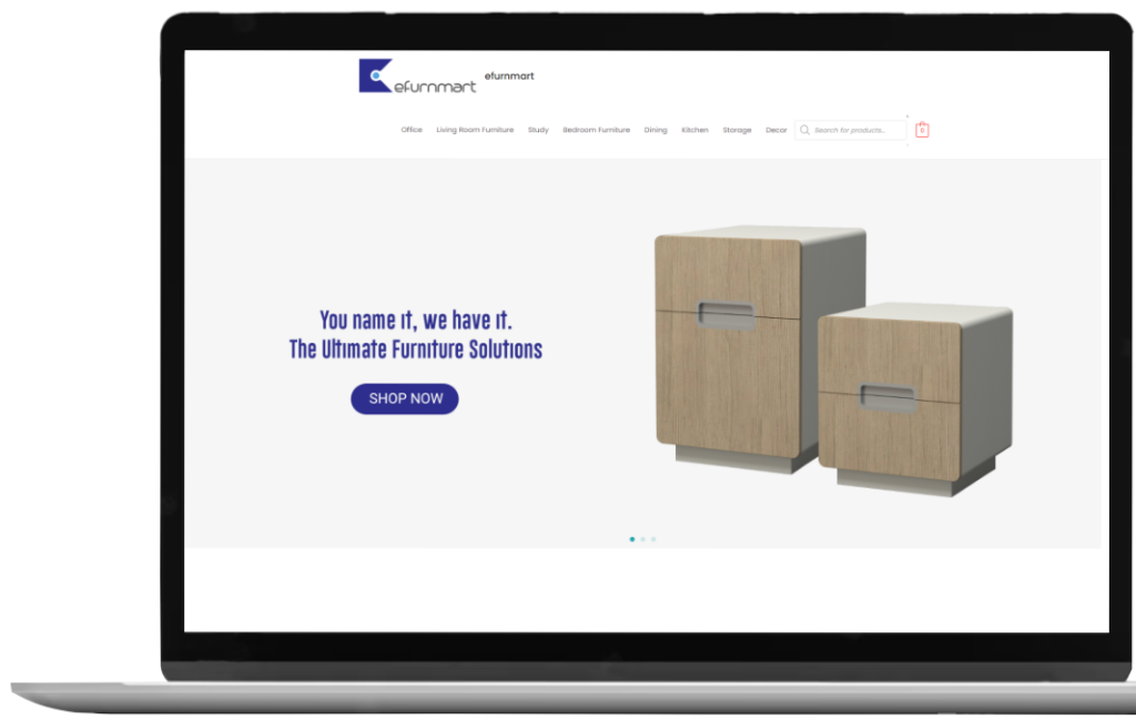 Online shopping website for furniture store websites